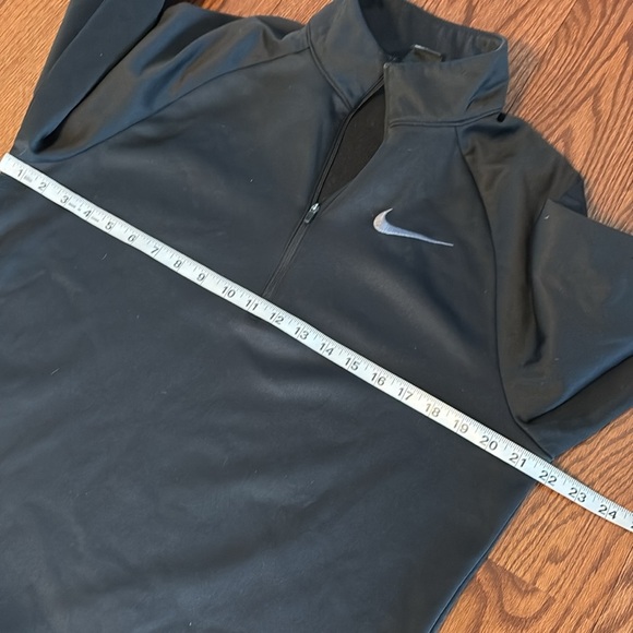 Nike men’s Thermal Black Quarter-Zip Pullover 1/4 zip mock neck poly warm Med - Picture 5 of 14